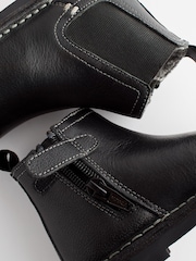 Black Wide Fit (G) Warm Lined Leather Chelsea Boots - Image 5 of 6