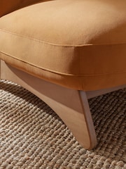 Soft Velvet Caramel Brown Alfie Accent Chair - Image 2 of 8
