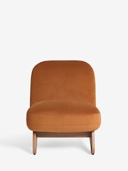 Soft Velvet Caramel Brown Alfie Accent Chair - Image 3 of 8