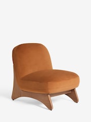 Soft Velvet Caramel Brown Alfie Accent Chair - Image 5 of 8