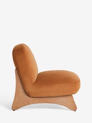 Soft Velvet Caramel Brown Alfie Accent Chair - Image 6 of 8