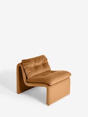 Soft Velvet Caramel Brown Euston Accent Chair - Image 3 of 8