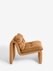 Soft Velvet Caramel Brown Euston Accent Chair - Image 6 of 8