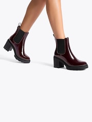 Carvela Red Boulder Heeled Ankle Boots - Image 2 of 4