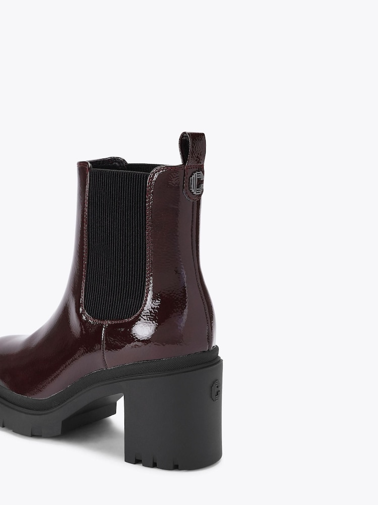 Carvela Red Boulder Heeled Ankle Boots - Image 4 of 4 Carvela Red Boulder Heeled Ankle Boots - Image 4 of 4