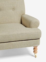 Chunky Weave Cream Natural Delia Accent Chair - Image 2 of 9