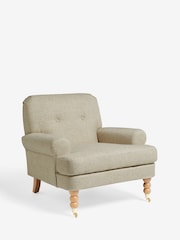 Chunky Weave Cream Natural Delia Accent Chair - Image 6 of 9