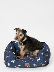 Joules Blue Dog Print Box Bed - Image 1 of 5