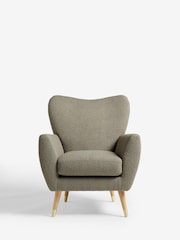Casual Boucle Sage Green Wilson II Highback Armchair - Image 5 of 8