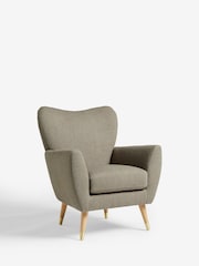 Casual Boucle Sage Green Wilson II Highback Armchair - Image 6 of 8