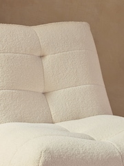 Soft Cosy Boucle Ivory Natural Lucca Swivel Pillow Accent Chair - Image 2 of 10