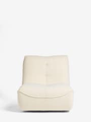 Soft Cosy Boucle Ivory Natural Lucca Swivel Pillow Accent Chair - Image 6 of 10