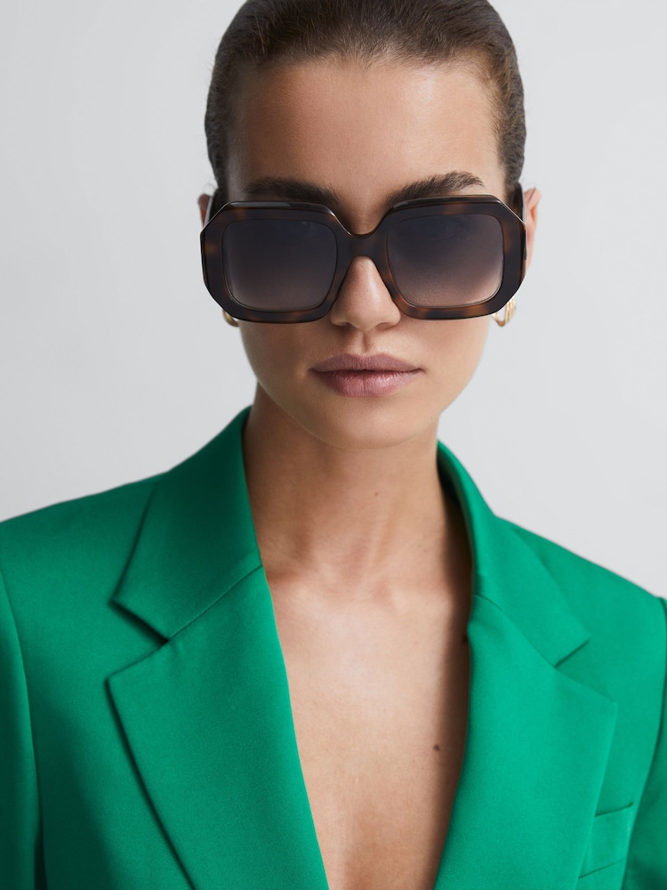 Missoni Eyewear Angular Tortoiseshell Sunglasses - Image 2 of 5 Missoni Eyewear Angular Tortoiseshell Sunglasses - Image 2 of 5