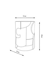 White Abstract Geo Resin Side Table - Image 6 of 6