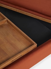 Soft Velvet Rust Brown Hayden Storage Large Coffee Table - Image 11 of 13