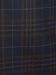 Navy/Tan Slim Fit Check Suit: Jacket - Image 9 of 10