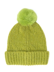 Weird Fish Green Blagdon Sparkle Bobble Hat - Image 5 of 6