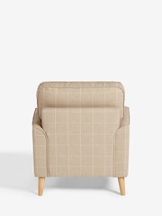 Tweedy Check Lawson Mid Natural, Oak Effect Leg Stamford Armchair - Image 5 of 7
