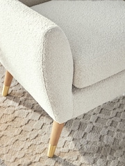 Casual Boucle Oyster Wilson II Highback Armchair - Image 2 of 9