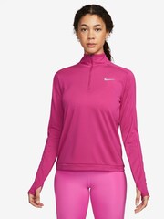Nike Fushsia Pink Dri-FIT Pacer 1/4Zip Running Top - Image 1 of 4