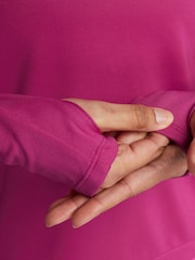 Nike Fushsia Pink Dri-FIT Pacer 1/4Zip Running Top - Image 3 of 4
