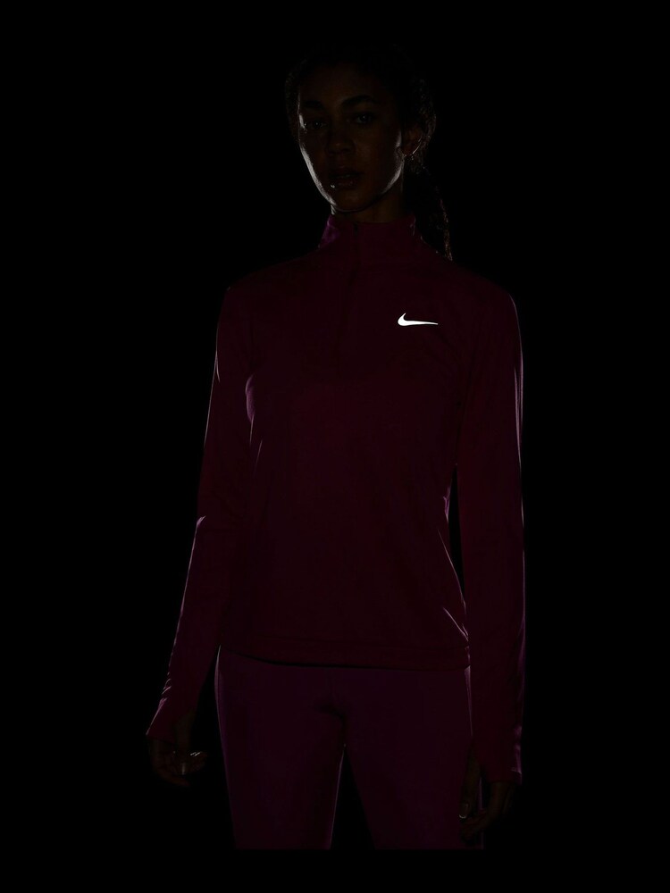 Nike Fushsia Pink Dri-FIT Pacer 1/4Zip Running Top - Image 4 of 4