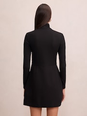 Forever New Black Bronwyn 2 in 1 Wrap Mini Dress - Image 2 of 5