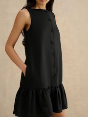 Hobbs Black Ilana Linen Dress - Image 3 of 4