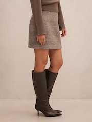 Forever New Brown Molly Check Mini Skirt - Image 4 of 5