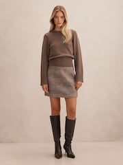 Forever New Brown Molly Check Mini Skirt - Image 5 of 5