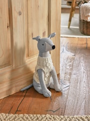Grey Whippet Knitted Jumper Doorstop - Image 1 of 5