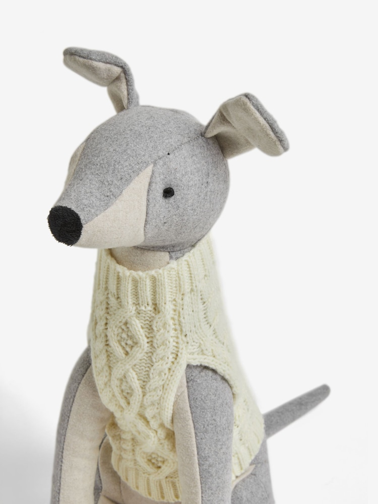 Grey Whippet Knitted Jumper Doorstop - Image 5 of 5