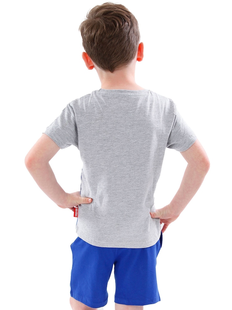 Ensemble Été Garçon Spider-Man T-shirt Et Short Bleu Foncé - 3 Ans - 100% Coton Confortable