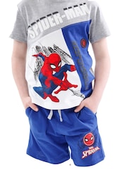 Character Blue Spider-Man T-Shirt and Shorts Set - Image 7 of 8