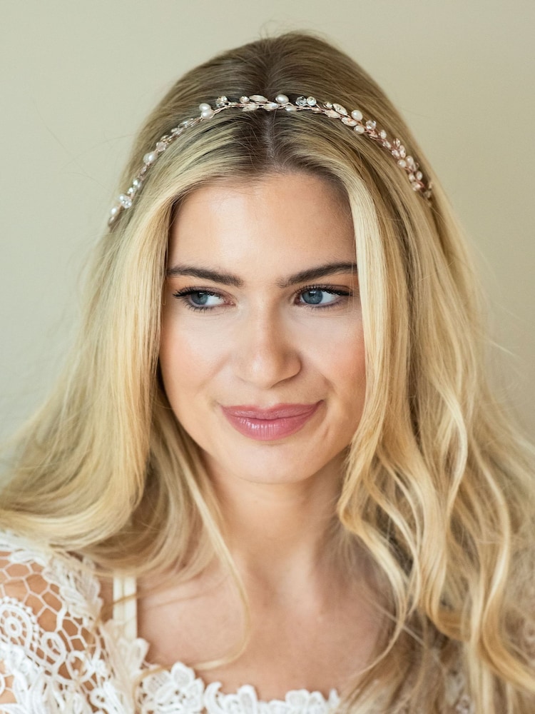 Rose Auriu - Fildeș &Co Bohemia Crystal și Pearl Hair Viță de vie - Image 3 of 5