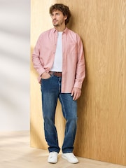 Roze - Cotton Traders Signature Long Sleeve Oxford Shirt - Afbeelding 1 van 4