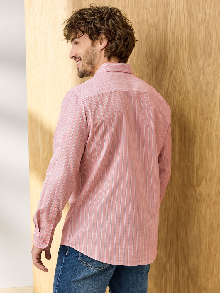 Roze - Cotton Traders Signature Long Sleeve Oxford Shirt - Afbeelding 2 van 4