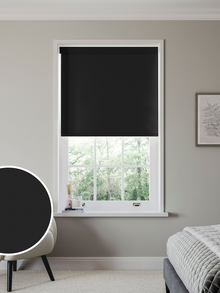 Black Glow Made to Measure Blackout Roller Blind - Image 1 of 6