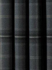 Riva Paoletti Grey Aviemore Tartan Faux Wool Eyelet Curtains - Image 3 of 3
