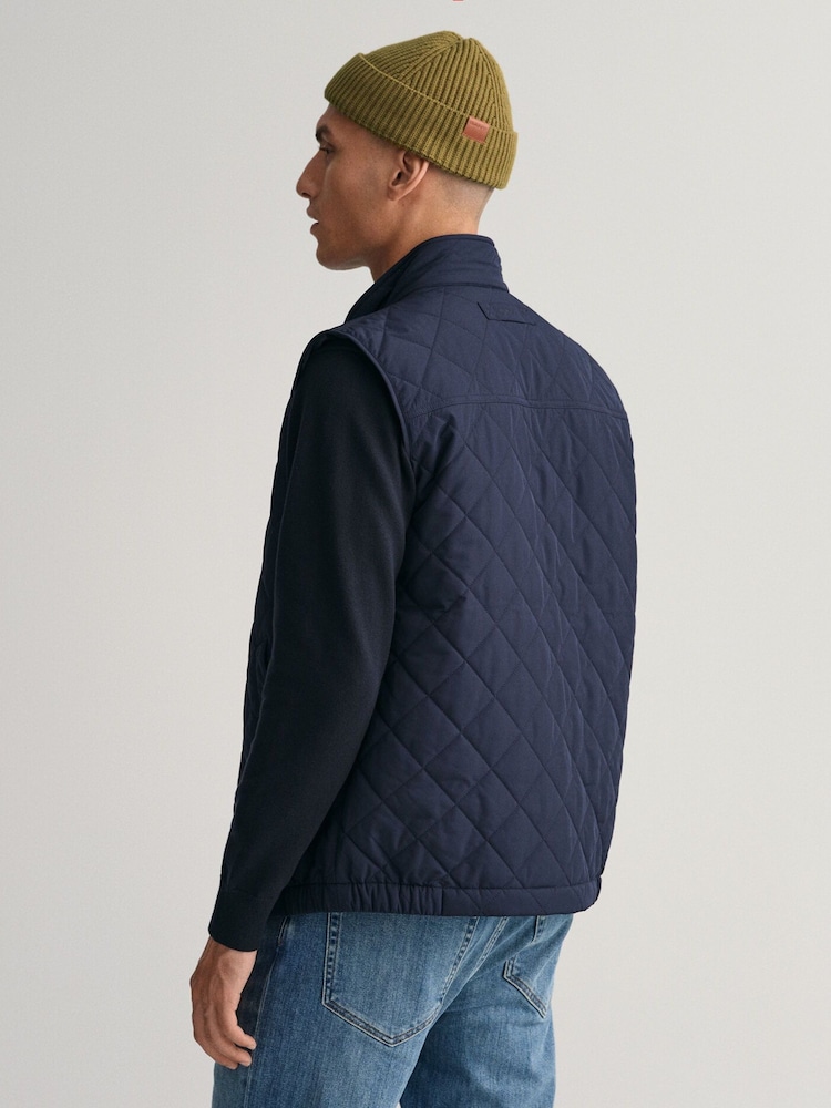 GANT Navy Quilted Windcheater Jacket - Image 2 of 6