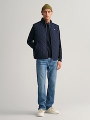 GANT Navy Quilted Windcheater Jacket - Image 3 of 6