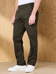 Cotton Traders Green Signature Stretch Cargo Trousers 31" - Image 1 of 4