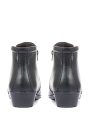 Pavers Black Ladies Wide Fit Leather Ankle Boots - Image 3 of 5