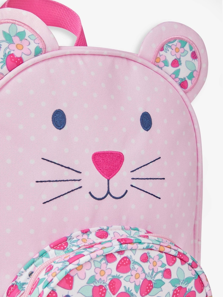 JoJo Maman Bébé Pink Mouse Character Backpack - Image 3 of 3