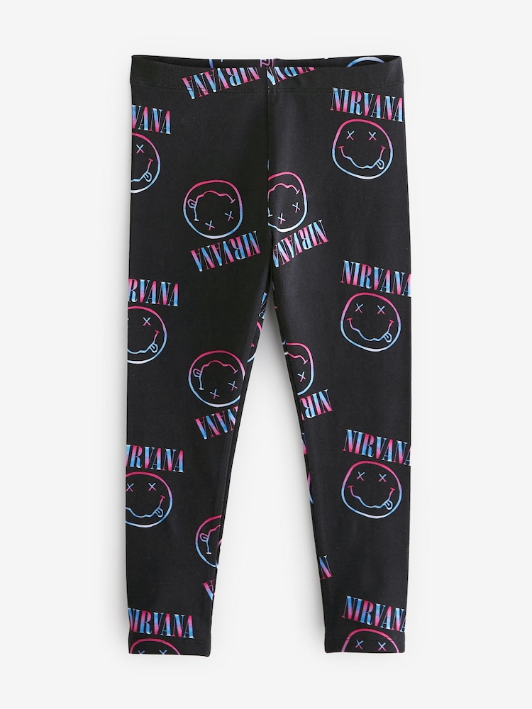 Nirvana Charcoal Grey Printed Leggings (3-16yrs) - Image 1 of 3