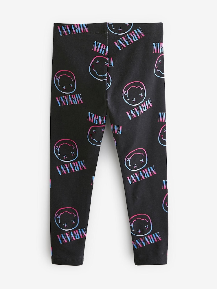 Nirvana Charcoal Grey Printed Leggings (3-16yrs) - Image 2 of 3