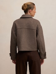Forever New Brown Kaylee Check Cropped Jacket - Image 2 of 5