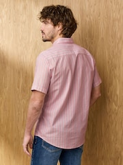 Cotton Traders Pink Signature Short Sleeve Oxford Shirt - Image 3 of 4