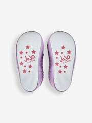 JoJo Maman Bébé Fuchsia Moccasin Slipper Socks - Image 3 of 4