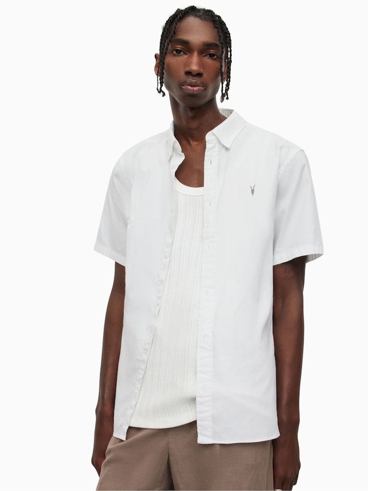 AllSaints White Hawthorne Shirt - Image 1 of 7